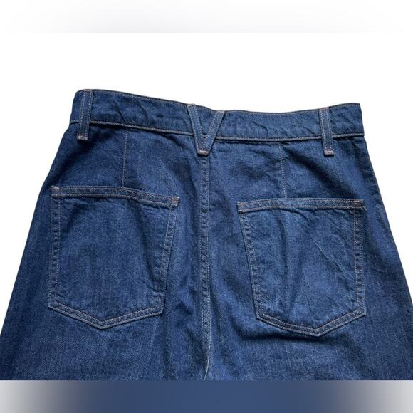 Veronica Beard Grant Wide leg high rise Jeans dark wash size 28 casual raw hem - Picture 5 of 7
